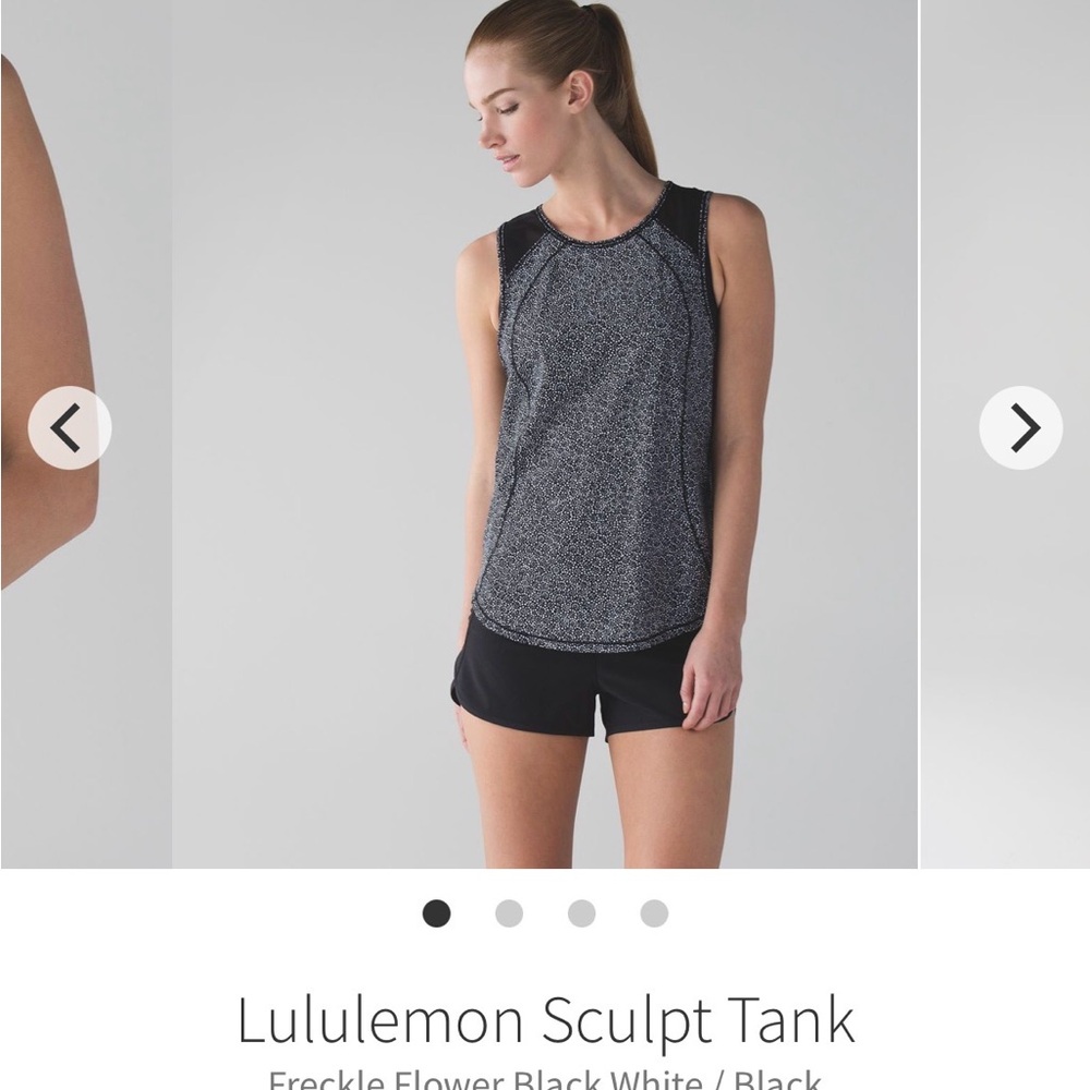 Women’s lululemon athletica Sculpt Tank — Black/White